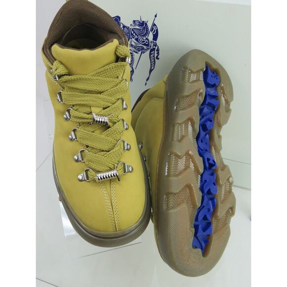 NIB BURBERRY TREK BEIGE NUBUCK LEATHER LACE HIKING BOOTS SHOES EUR 37 US 7 $1200 - Picture 9 of 15